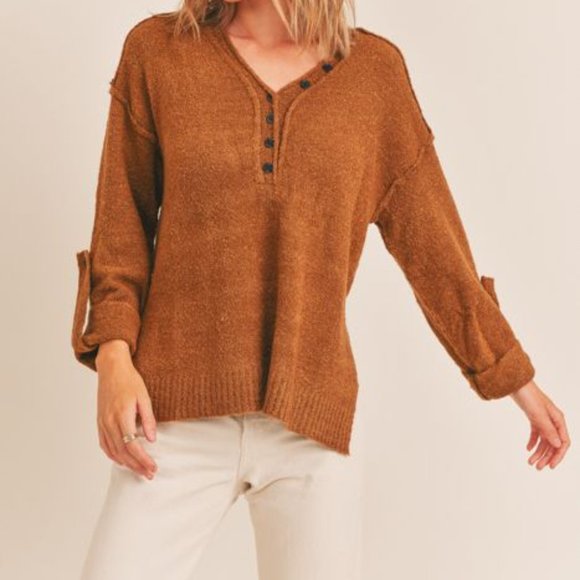 Elena Button Sleeve Top - Picture 5 of 10